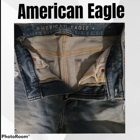 Nwot Mens American Eagle 30x32 Distressed Jeans - Picture 2 of 6